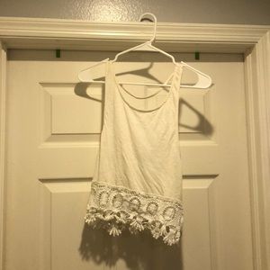 Fringe bottom open back tank top
